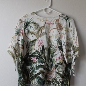 Tropical Print Blouse